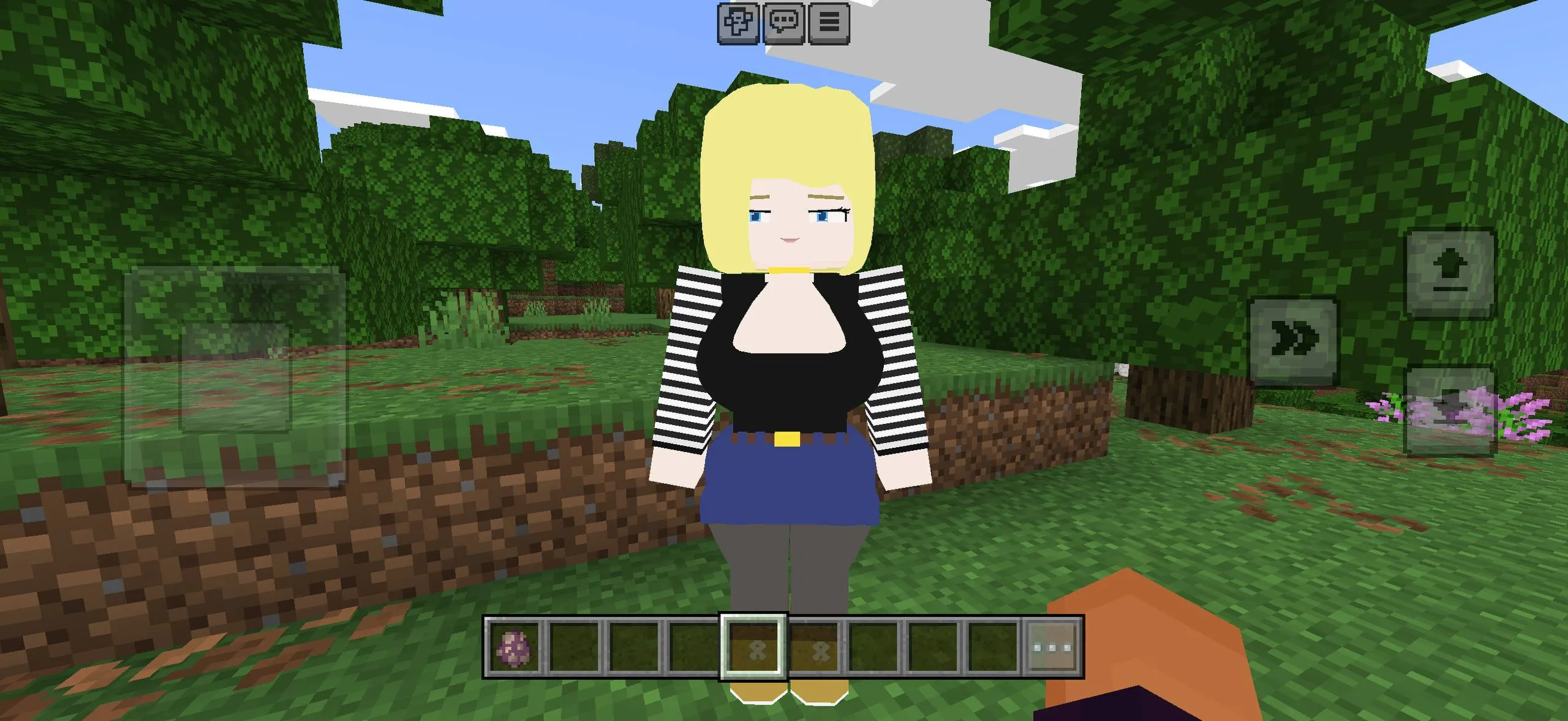 Ellie Pack character model preview in Minecraft Bedrock