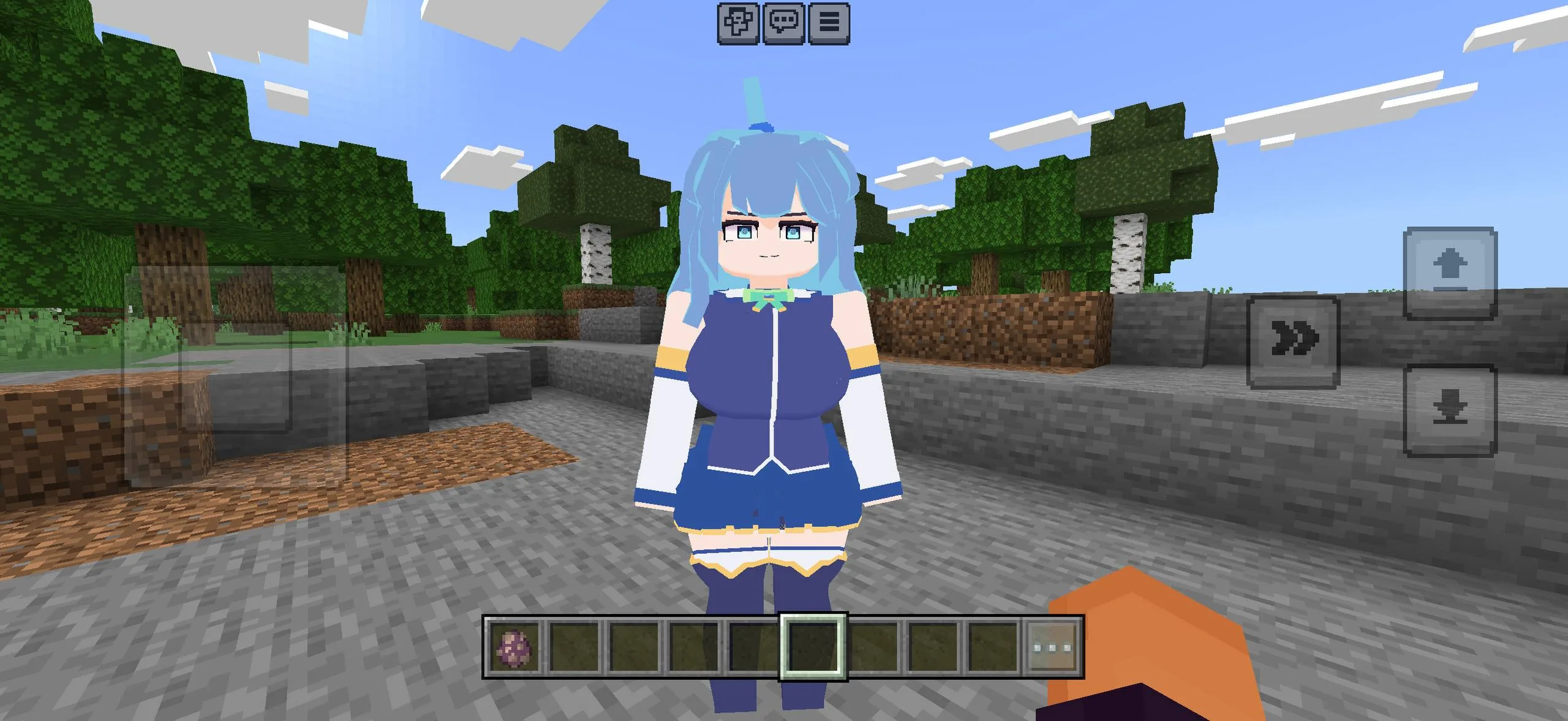 Minecraft PE Ellie-style anime character model