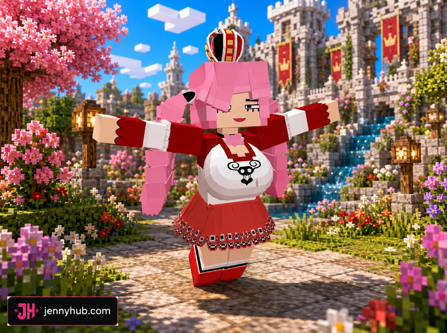 Anime-inspired Allie model for Minecraft Bedrock