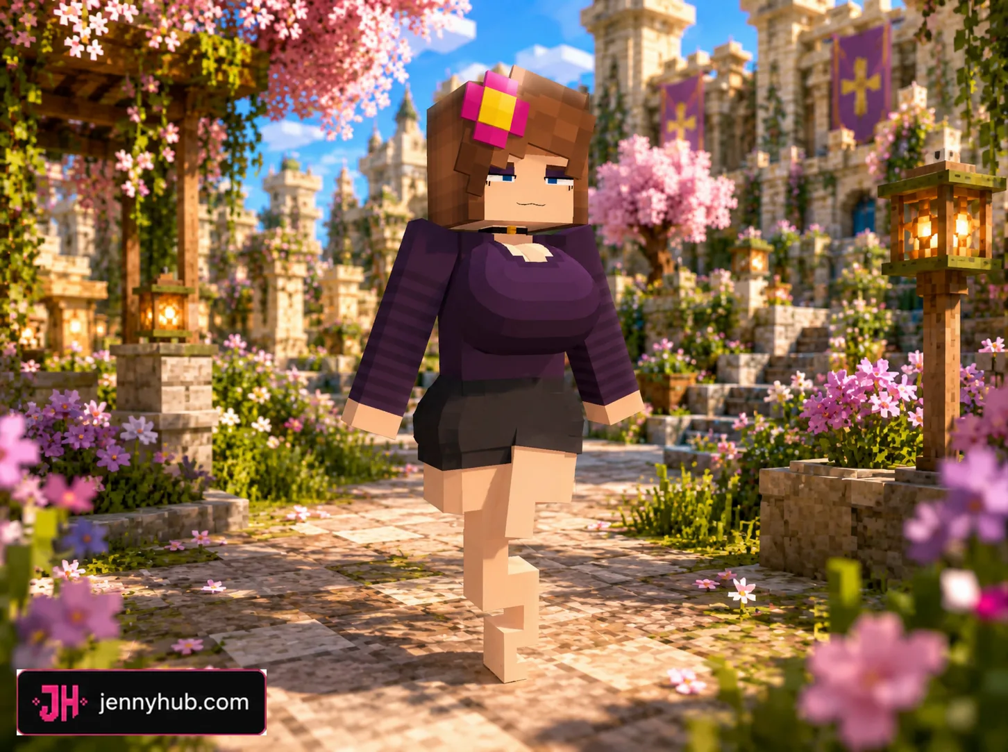 Jenny Mod Allie Pack model shown in Minecraft PE