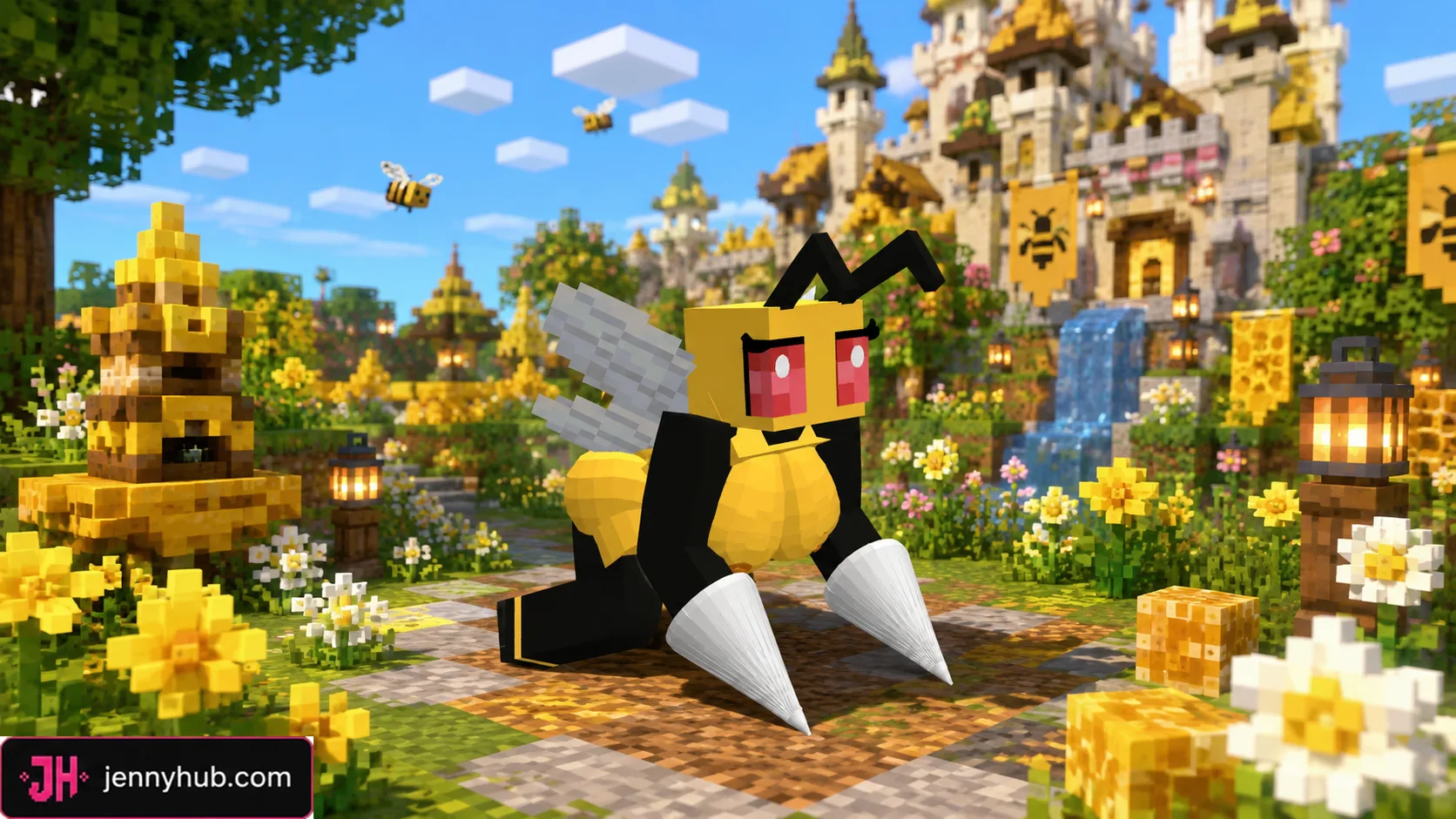 Game-inspired Bee character variant for Bedrock