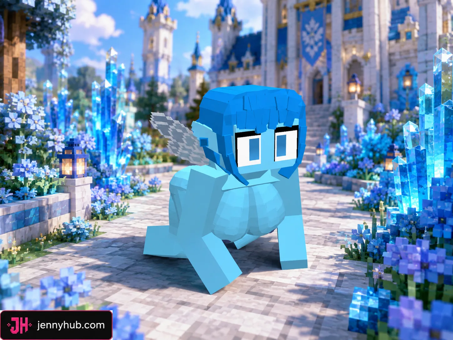 Jenny Mod Bee visual variant in Bedrock gameplay