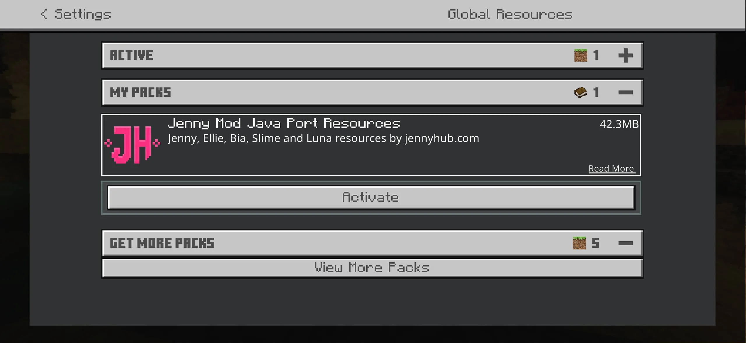 Download Jenny Mod for Minecraft PE mcaddon file