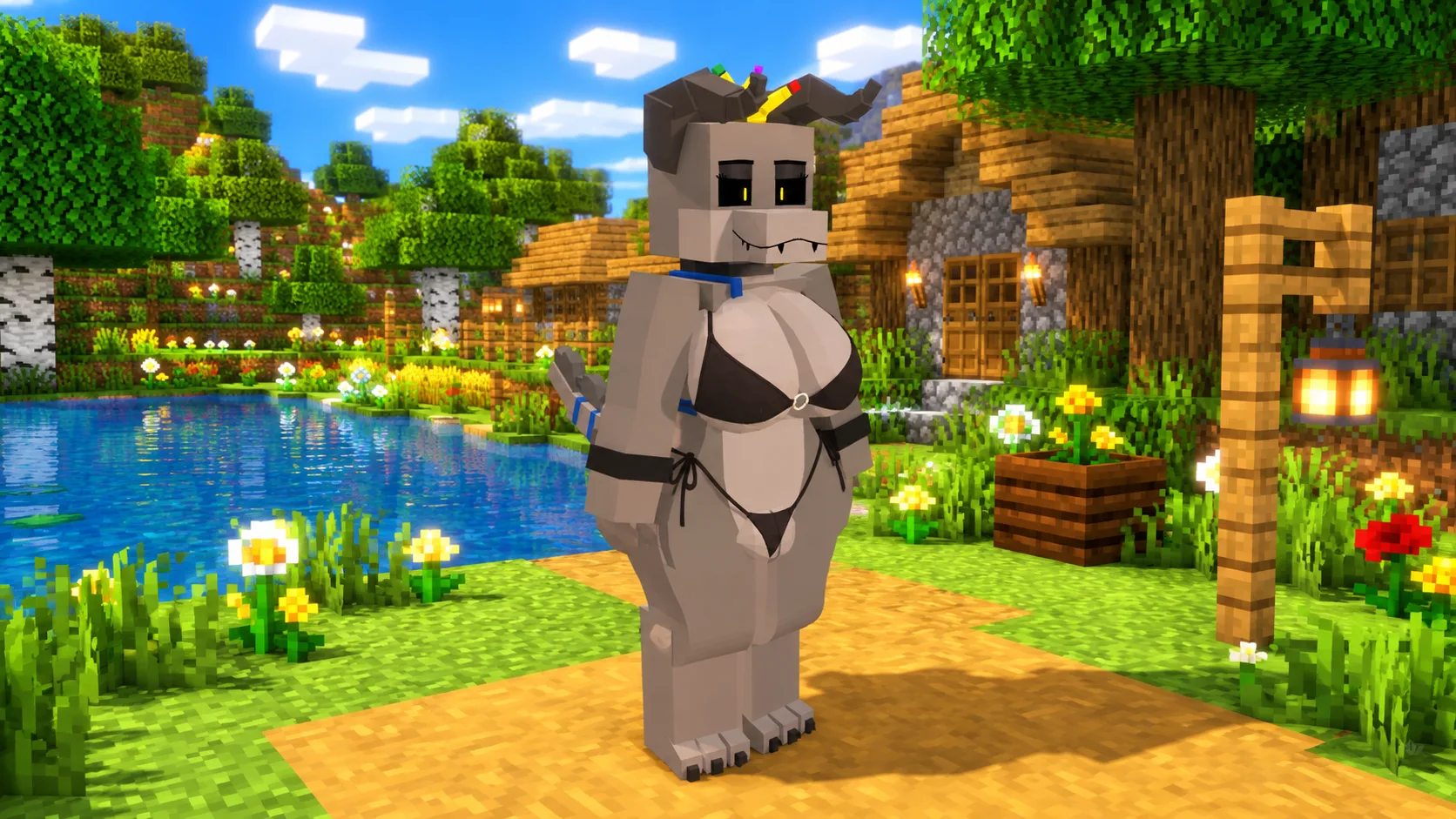 Jenny Mod Kobold Pack character model preview in Minecraft Bedrock