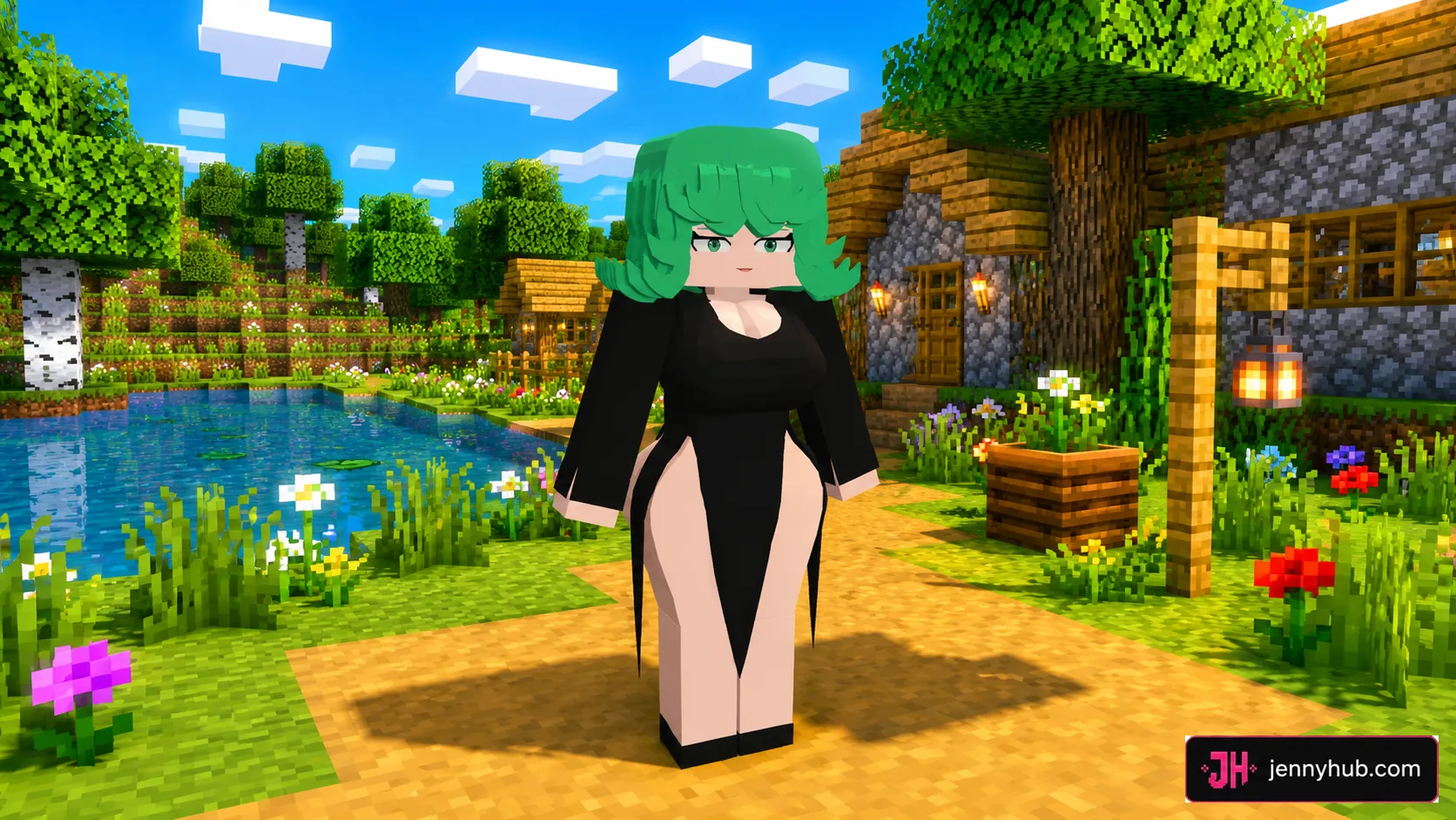 Fubuki and Tatsumaki Manglelie model in Minecraft Bedrock
