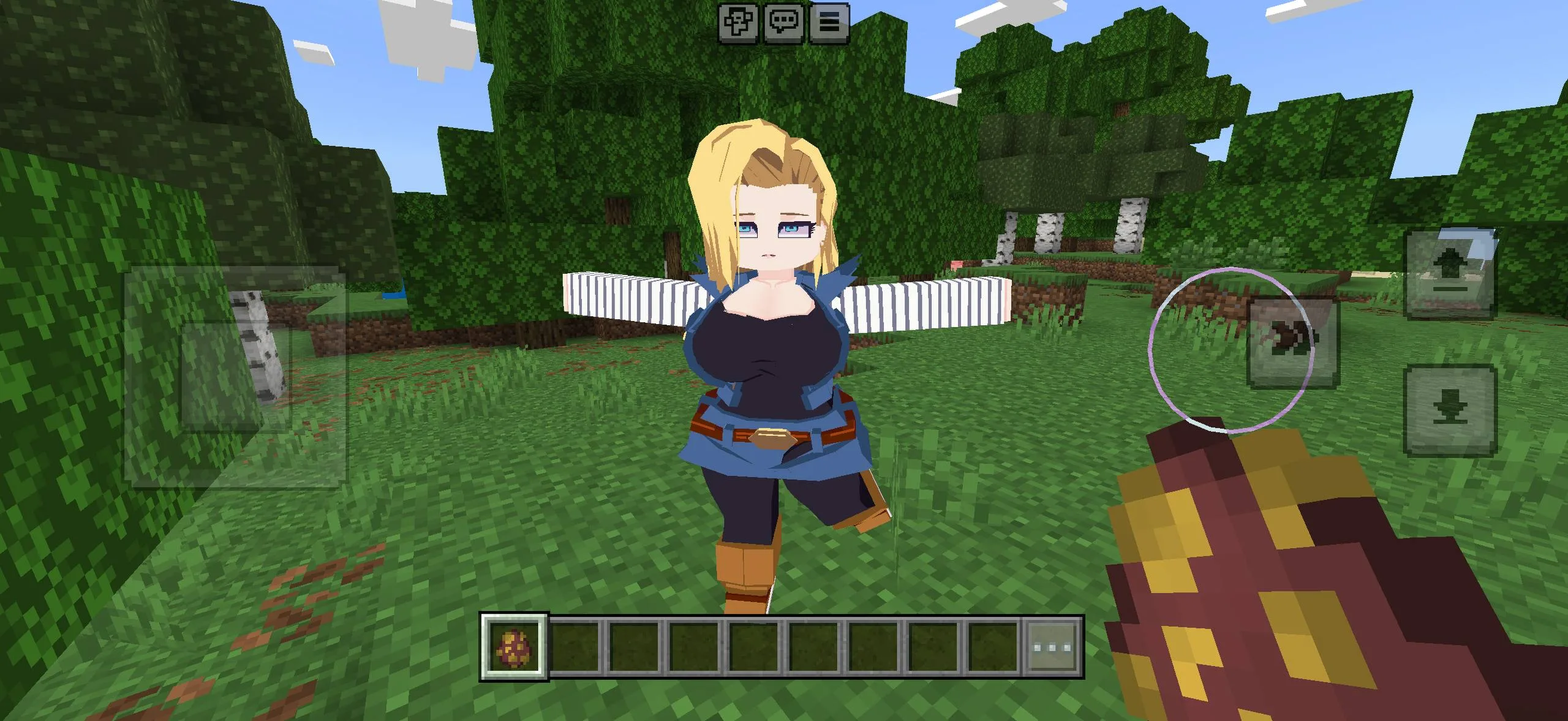 Anime-inspired Jenny model preview for Minecraft PE Bedrock