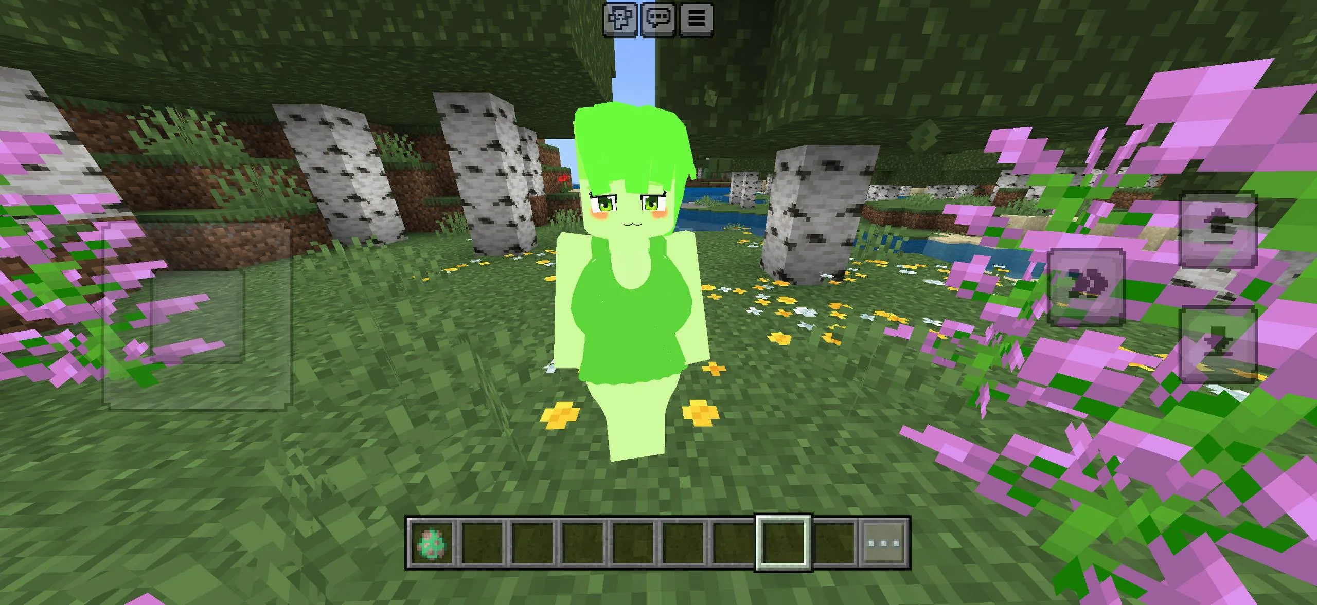 Slime Girl skin preview for Minecraft PE